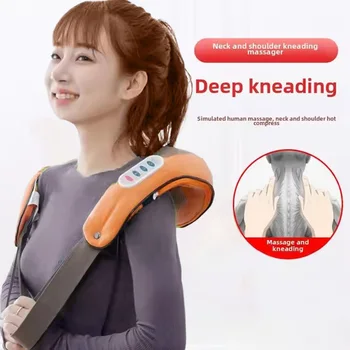 2025 Trending Office Manual Electric Neck Shoulder Massage Machine Deep Tissue Infrared 3D Kneading Massager for Back Pain