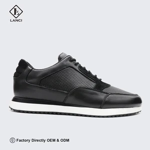 LANCI Wholesale Men's Designer Sneakers Comfortable Genuine Leather Lace-Up Closure Autumn New Style-Direct Custom Sneakers