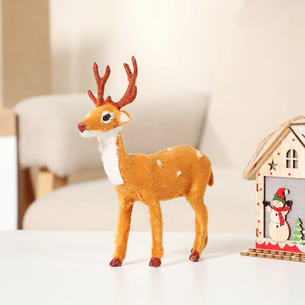 Weihnachts-Hirsch Stofftier – Weich, Aus Polyethylen, Als Deko Oder Spielzeug, Weiß