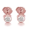 Pendientes de oro rosa de 18k con diamantes de laboratorio