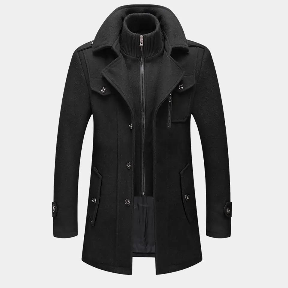 Autumn And Winter New Custom Men's Double Collar Woolen Warm Plus Size Long Coat Windproof Jacket For Men_voghion.com