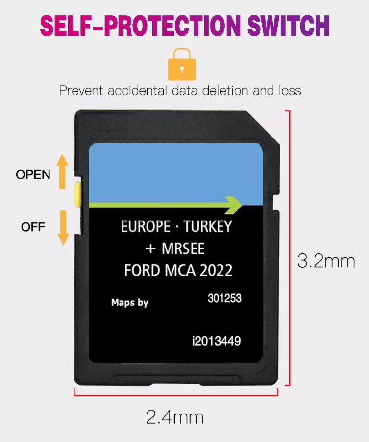 Gps Maps 8gb Navigation Cid Changeable Sd Card For Ford Mca 2022 Focus