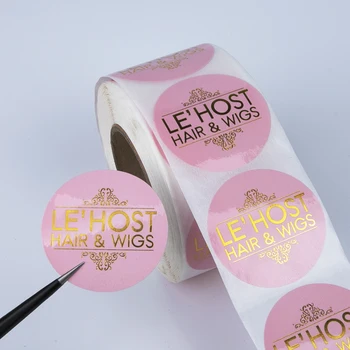 Custom Printed Roll Plastic Waterproof Synthetic Paper Adhesive Vinyl PVC Round Circle Brand Product Label Logo Sticker