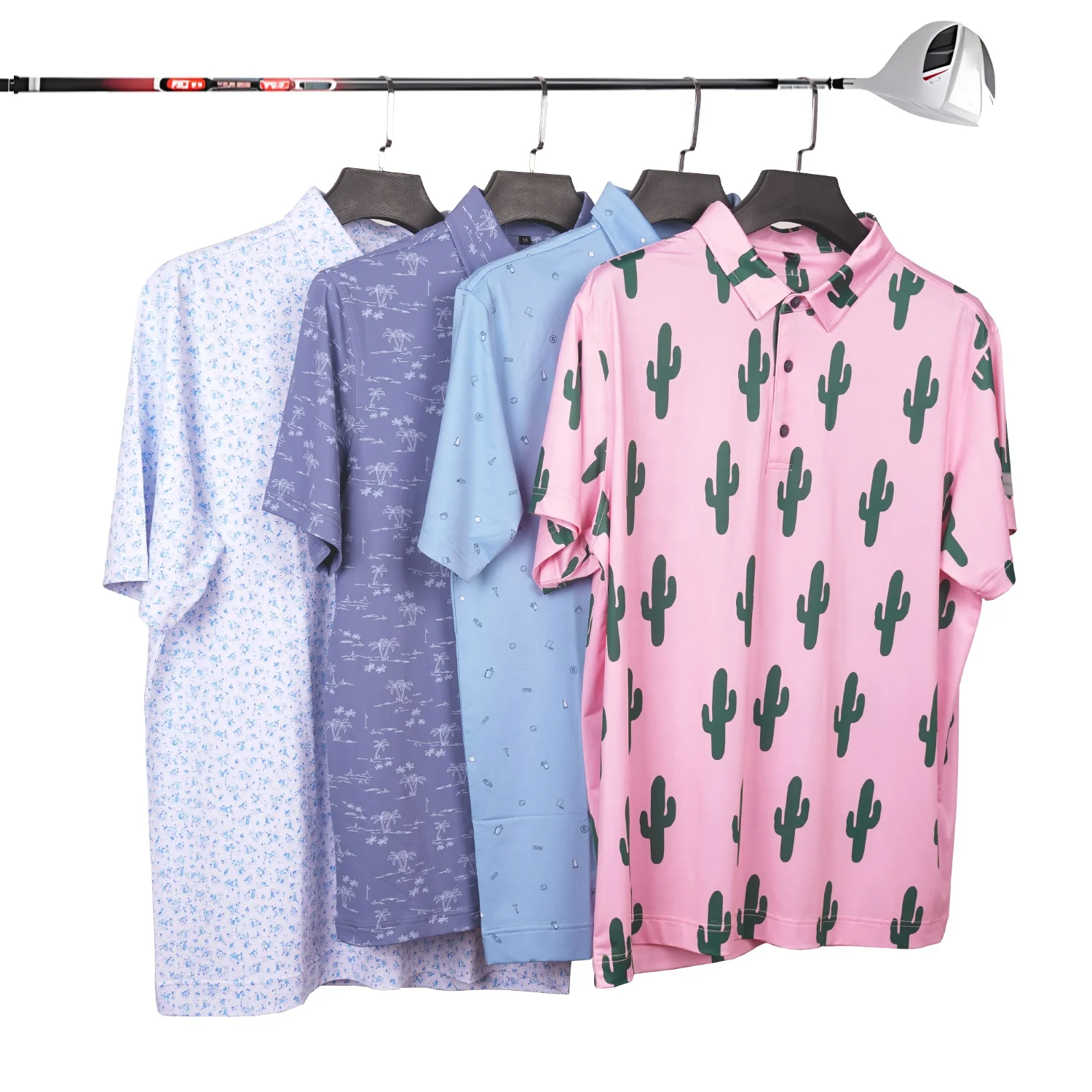 Unisex moderno para polos para golf logotipo personalizado tiburón