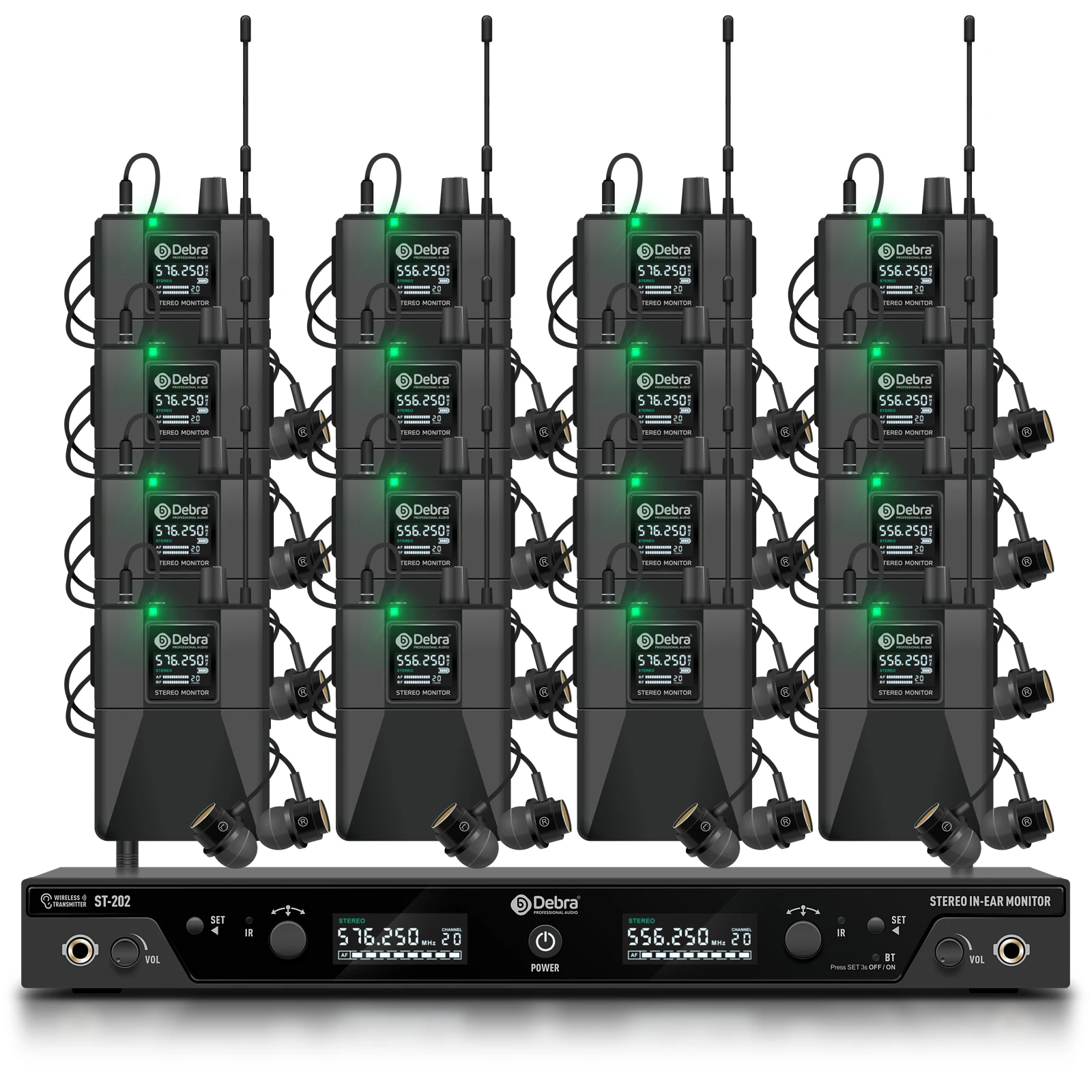 ST-202 Professional Drummer Metronome Audio Monitoring System