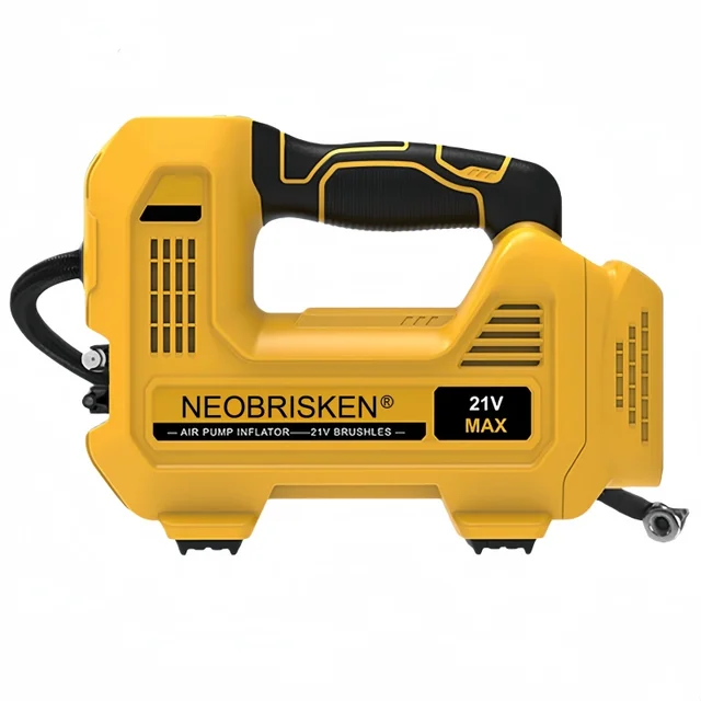 NEOBRISKEN Car Portable Electric Inflation Pump, Cordless High-pressure Inflator, Digital Tire Pressure Detection