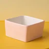 Cuenco para mascotas cuadrado pequeño rosa