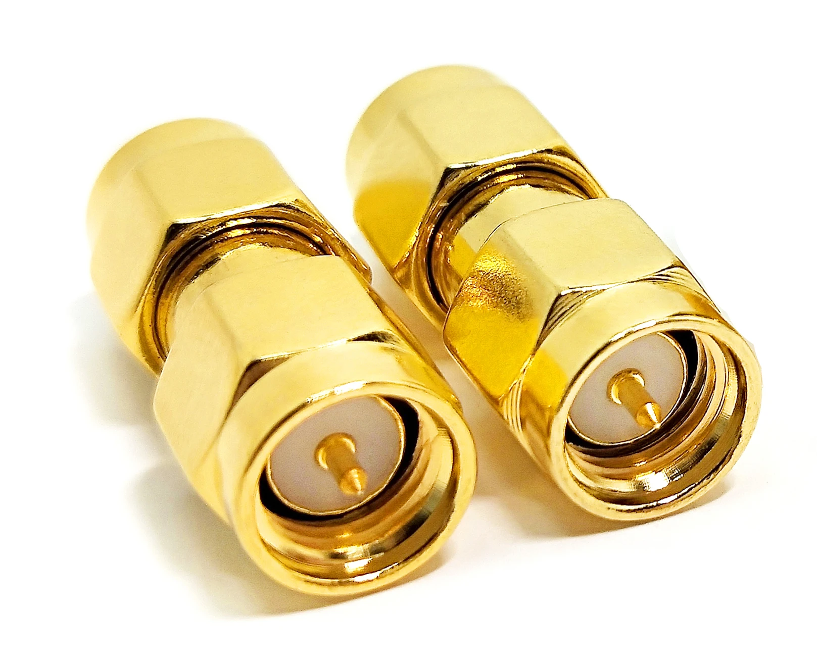 Factory Supply SMA Male Plug to SMA Male Plug RF Coaxial Coax Adapter Connector Gold Plated