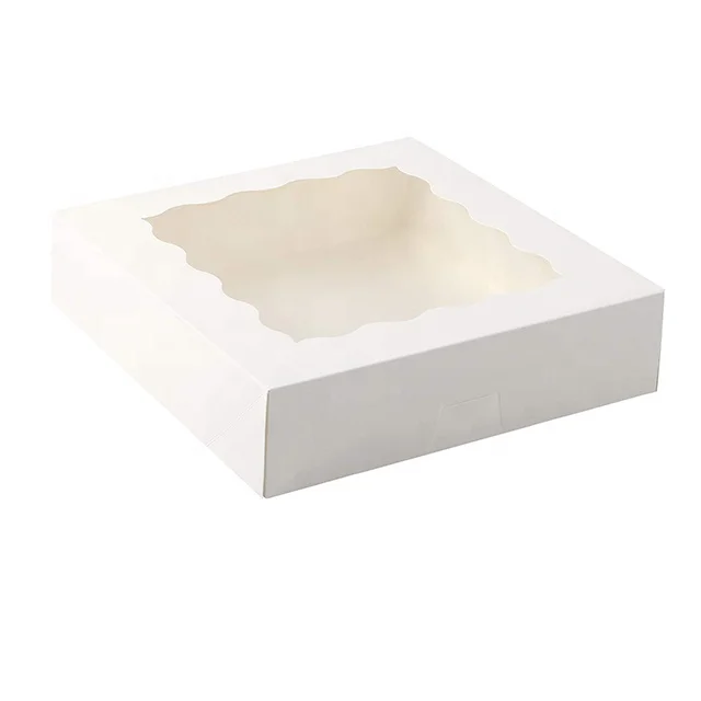 Factory Wholesale Base And Lid Mini Cake Box With Transparent Window