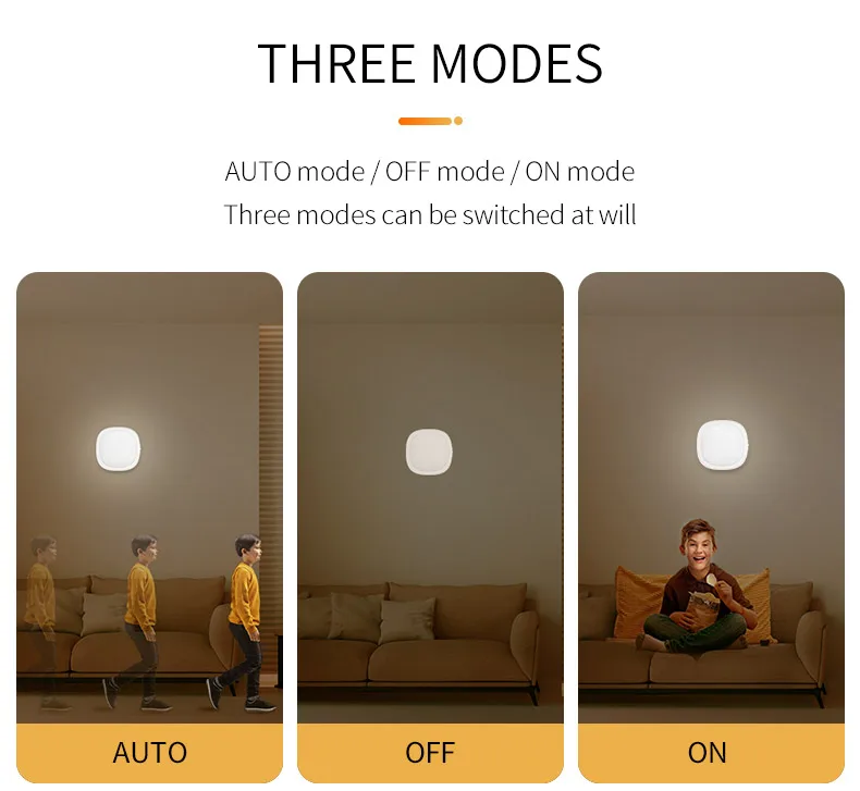 Pir Motion Sensor Lamp Indoor Wall Light Automatic Detector Lamp Wireless Sensor Led Night Light