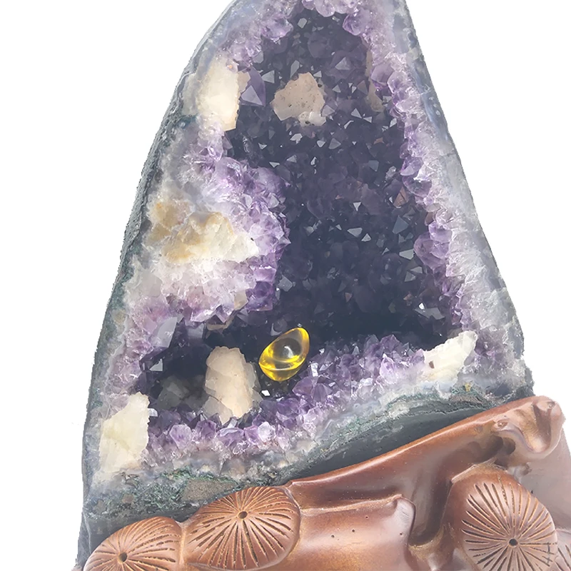 水晶　大 シャッタカイト入り水晶 Q463(キャビネット) ナミビア - 鉱物