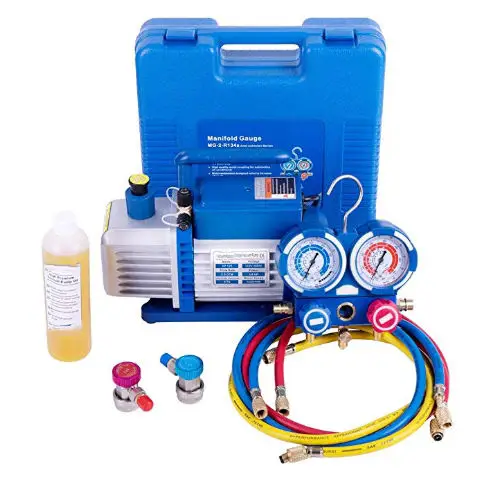RN R134a R22 R12 R502 Two Way Gauge Refrigeration Hvac Meter Valve Pointer Reading Manifold Gauge