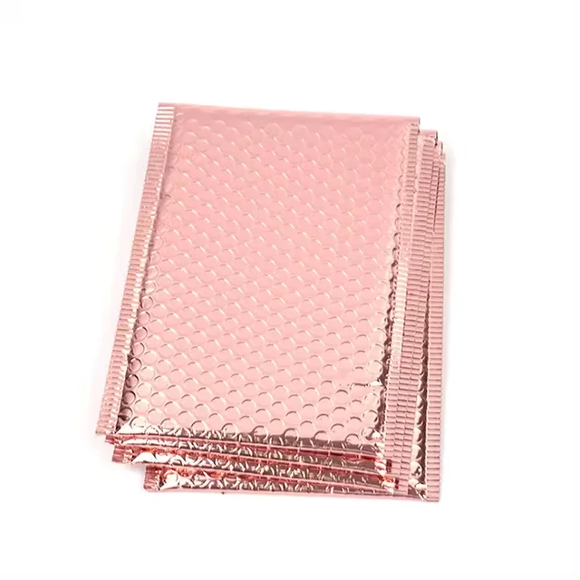 Custom pink grey plastic self-adhesive anti-static packing envelope type esd shielding bubble bag