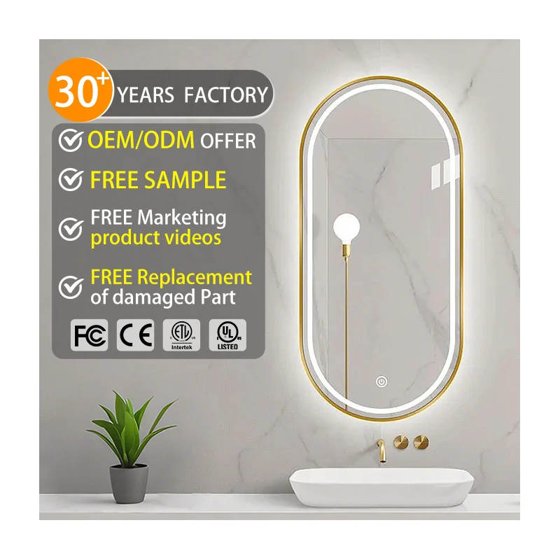 Best Selling  Framed Run-Way Dressing Makeup Vanity Mirror with Hook Art Design Wall Decorations Mirror for Home