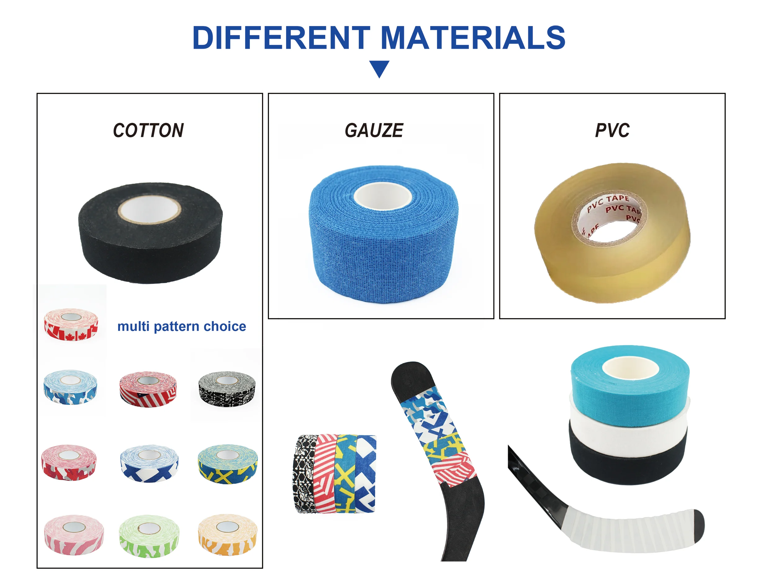 Custom Color Hockey Sock Tape Sports Tape Clear Grip Hockey Tape ...