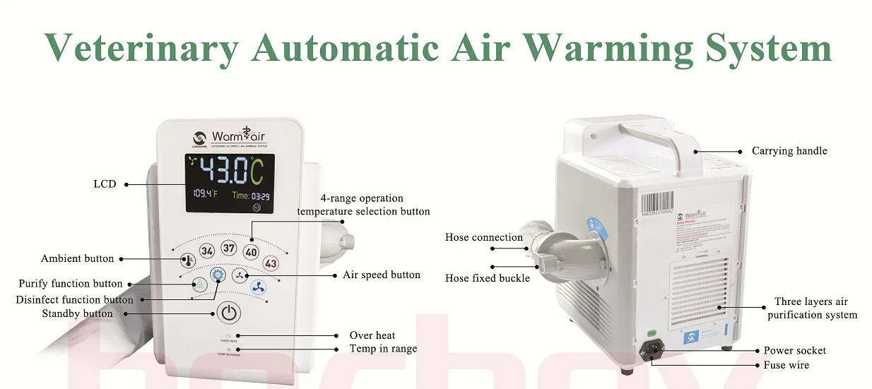 Factory Price High Quality Veterinary Automatic Air Warming System Vet Use Bair Hugger Warming Blanket