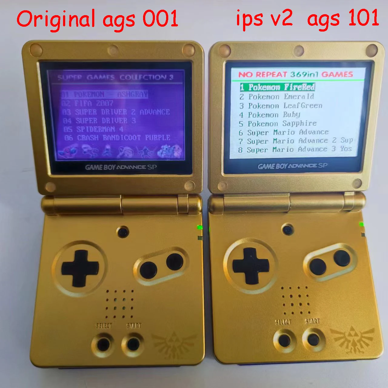 Refurbished Ips and Original Hand-held Gameboys Advance Console for GBA Sp