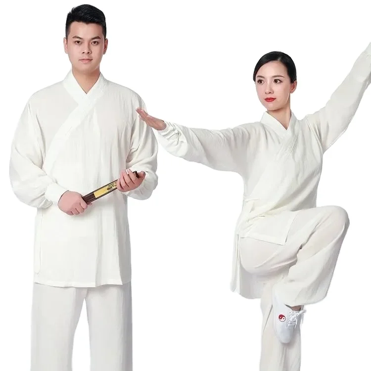 
Wudang tai chi льняной Детский костюм для медитации весна лето мужские и женские боевые искусства костюм для представлений униформы костюмы 