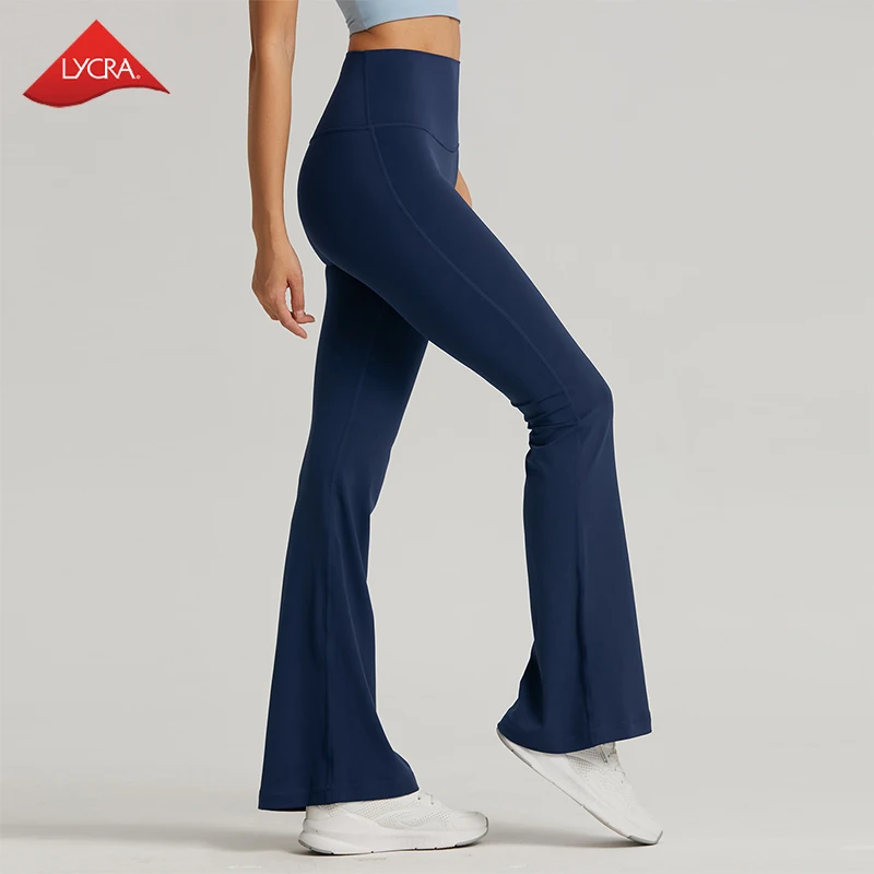 Free Size Butter Soft Flared Wide Leg Sport Fitness Yoga Leggings High Waist Custom Logo Workout Active Gym Wear Pants for Women