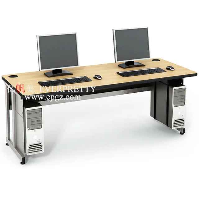 Latest Design School Lab Computer Wooden Table with CPU Holder School Table Design for University