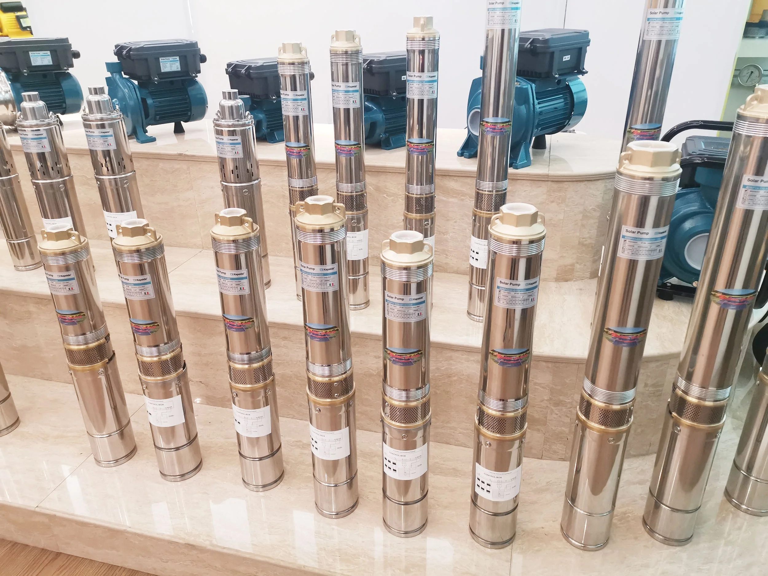 24 В 250 Вт высокого давления из нержавеющей стали постоянного тока Солнечный Погружной глубокий скважинный водяной насос для орошения