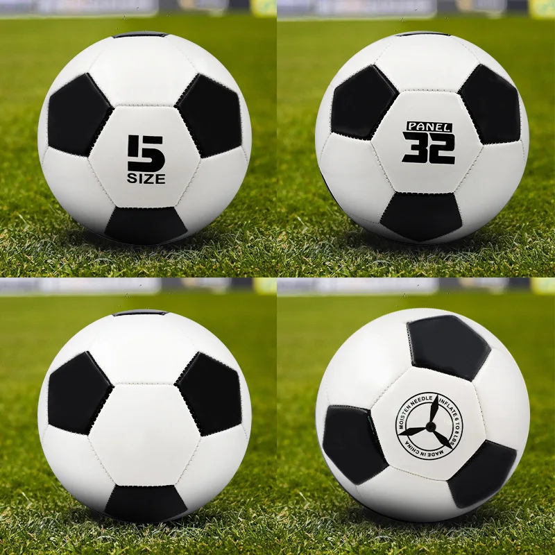 サイズ5 クラシックスタイル サッカーボール ブラック＆ホワイト 1個入り