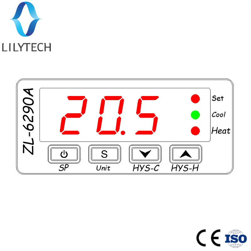 ZL-6290A градусы Цельсия по Фаренгейту (опция двойной 10A выходов ITC-1000 STC-1000 регулятор температуры lilytech stc-1000