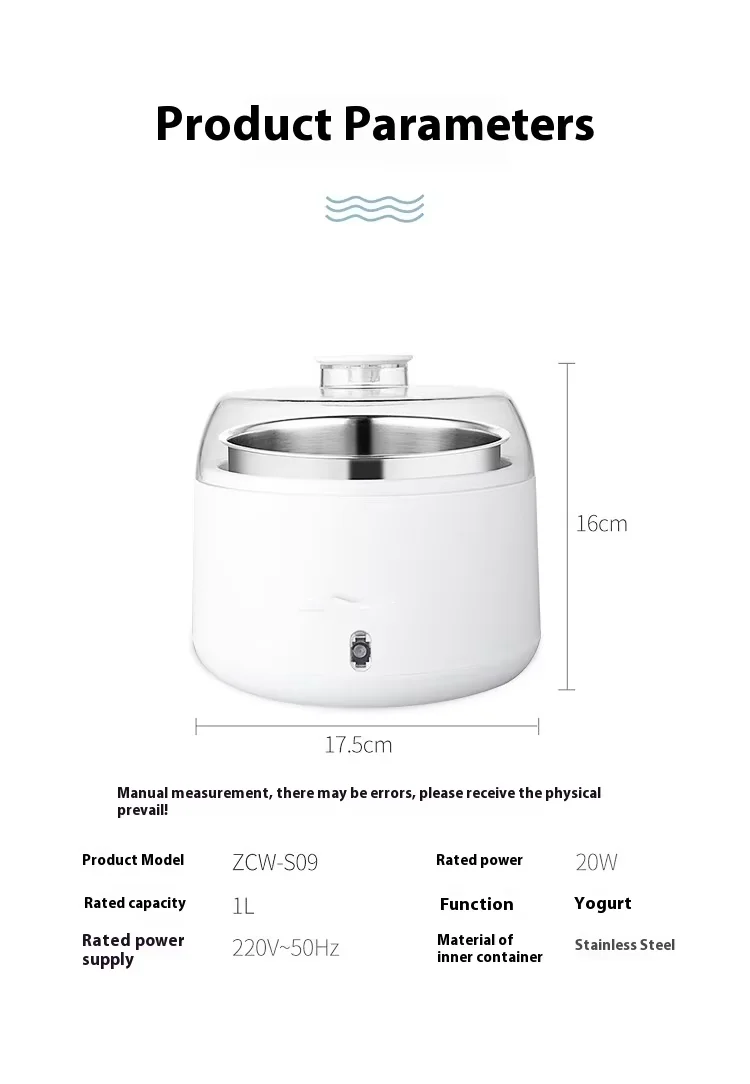 Fully Automatic Electric Yogurt Fermenter Large Capacity Constant Temperature for Home Use ZCW-S09