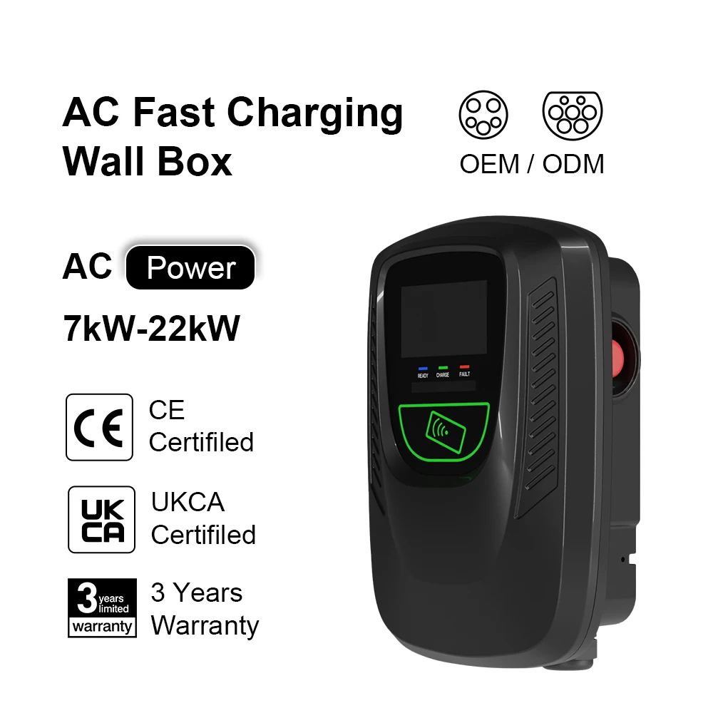 Home Use App Control Portable EV 32A Fast Electric Car AC EV Charger Wall Box Type1 Type2 22kW AC 16A 11kW EV Charging Stations