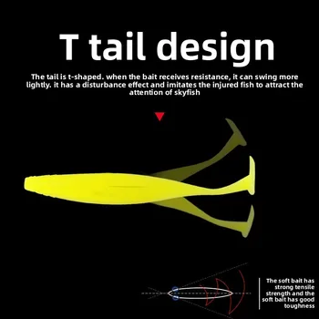 15cm 22g/12cm 12g Tiger Fish Special Kill Lure Bait Big T Tail Soft Simulation Live Bait Artificial Soft Bait for Saltwater Fish – Soft Lure – view 5