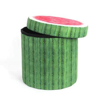RTS Hot Sales Design Fruit Stool Cheap Children Stool Round Storage Ottoman for Shoes Change