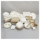 eco disposable christmas hexagon hot food dishes paper plate gold biodegradable 19pt supplier