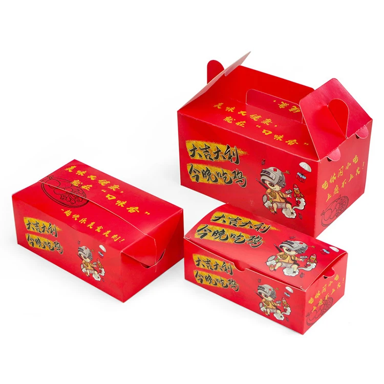 Custom Logo Chinese New Festival Dispisable Food Container Paper