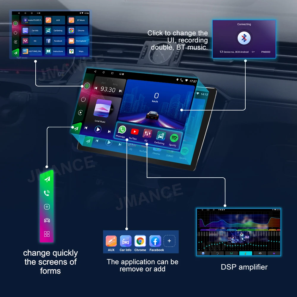 2 Din 7 Inch Android 1024*600 HD 1080P Full Touch Screen Car Video Mirror Vlc Apk Stereo Car Radio System DVD Player