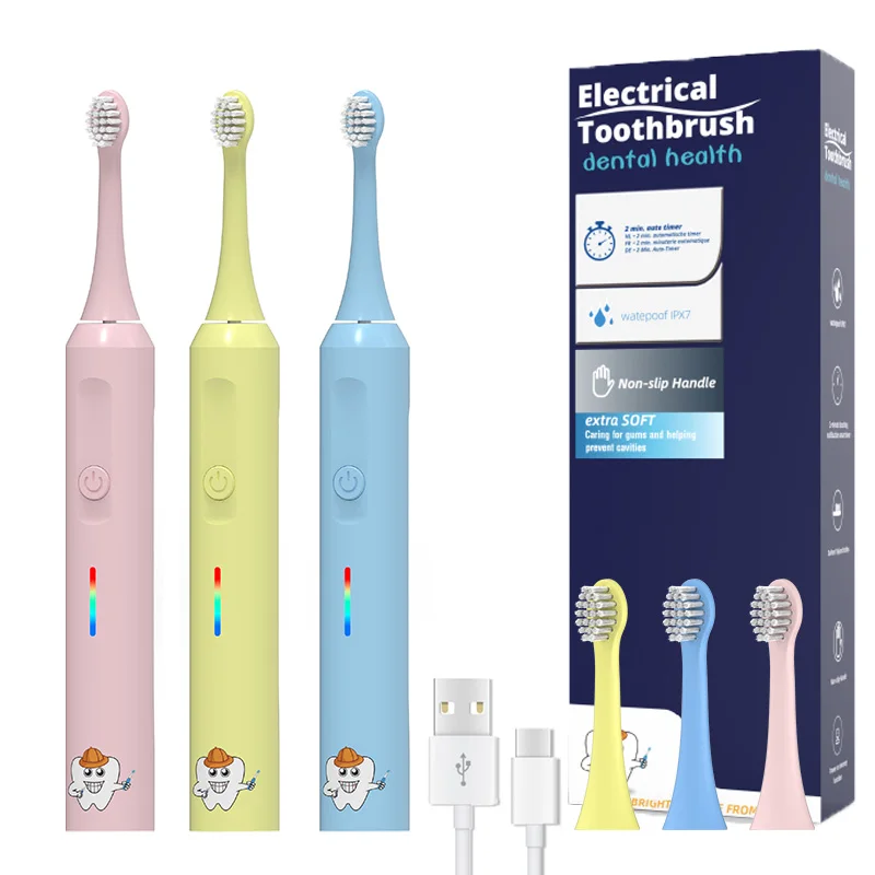 Children Electric Toothbrush 5 Year Old Child Electric Toothbrush Portable Waterproof IPx7 Sonic Electric Toothbrush For Kid