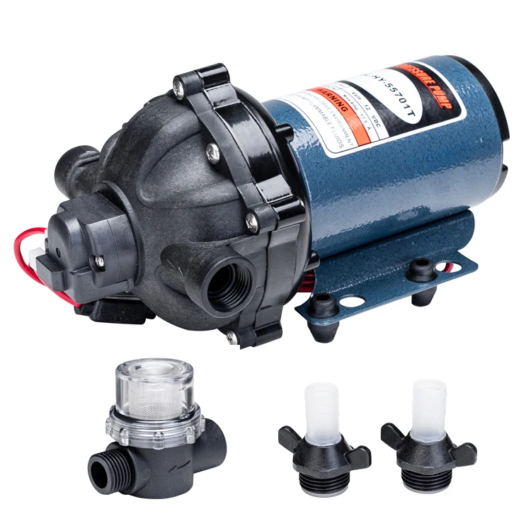 LifeSRC обновление воды мембранный насос давления, 5,5 GPM 60 PSI 12V DC самовсасывающий водяной насос для RV Караван морской яхты