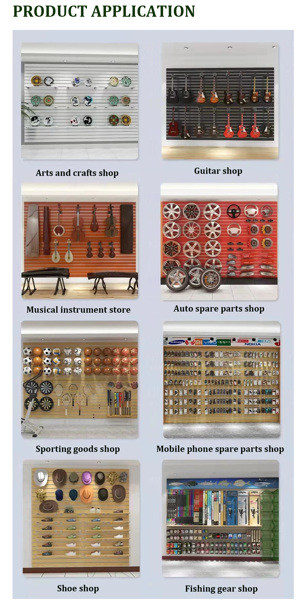 Slatwall Panels 18mm Display Stand Material Mdf Slotted Board Shoe ...