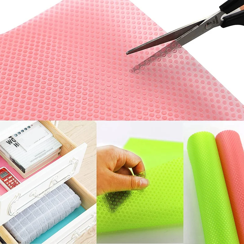 4 Pack Colors Refrigerator Anti Slip Waterproof Eva Drawer Liners