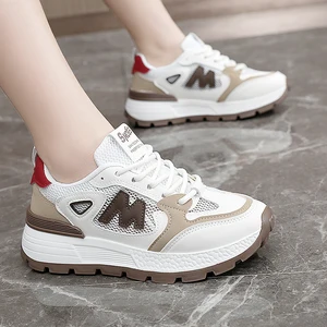 KT2630 Made in China Fashion Trend Women's Shoes Summer Mesh Breathable Thick Sole Heightening Casual Sports Shoes