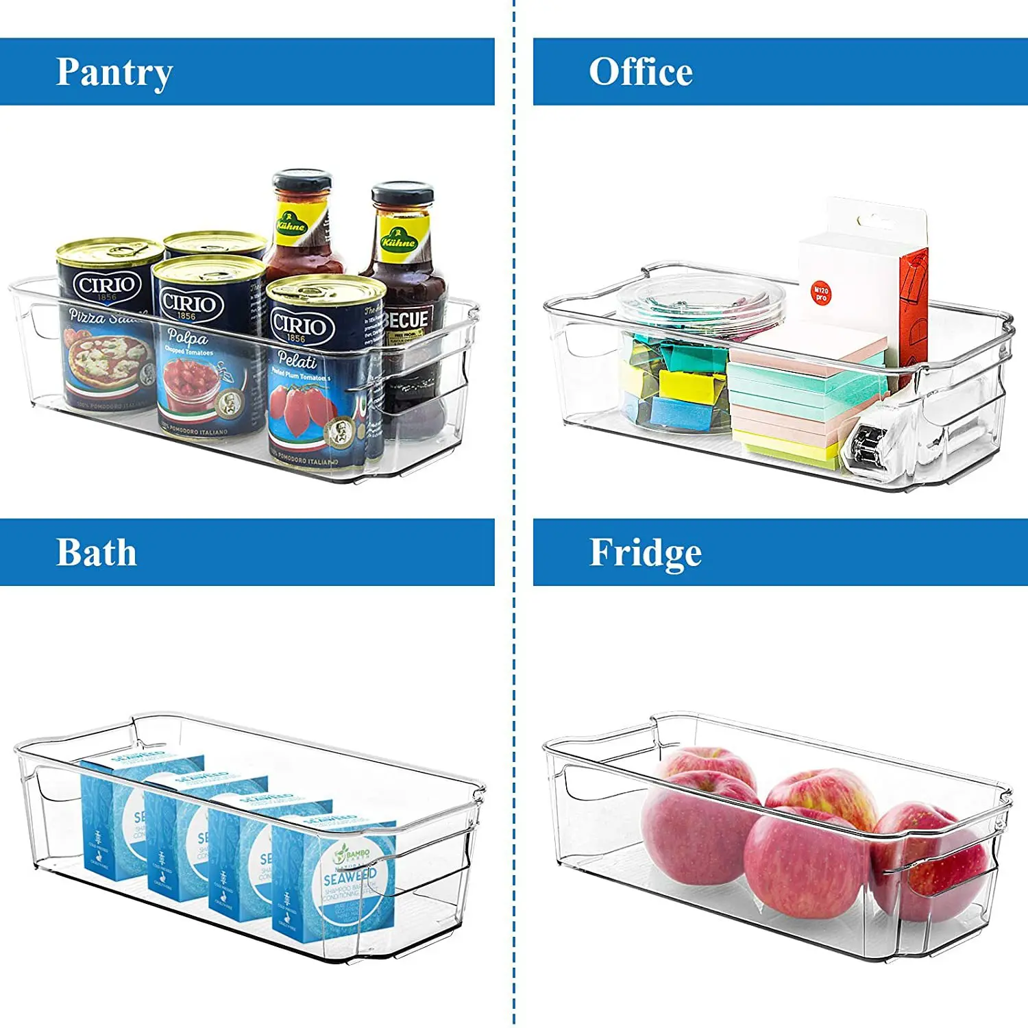 PET Refrigerator kitchen special freezer storage fresh-keeping storage box Drawer type 4-piece food grade storage box manufacture