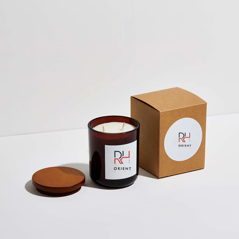 Оригинальный производитель домашний декор ароматерапия свечи роскошная стеклянная банка Ароматизированная свеча с бамбуковой деревянной крышкой