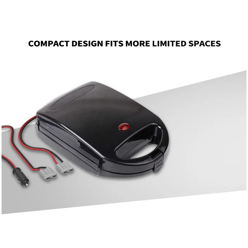 12 В постоянного тока, портативная мини-сэндвич-машина, мини-тостер, жаропрочная машина для сыра с антипригарной кухонной тарелкой