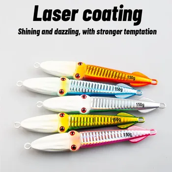 Luminous Laser Metal Jig, Offshore Boat Fishing Bait, 100g 150g Squid & Tuna Lure – Metal Jig – view 4
