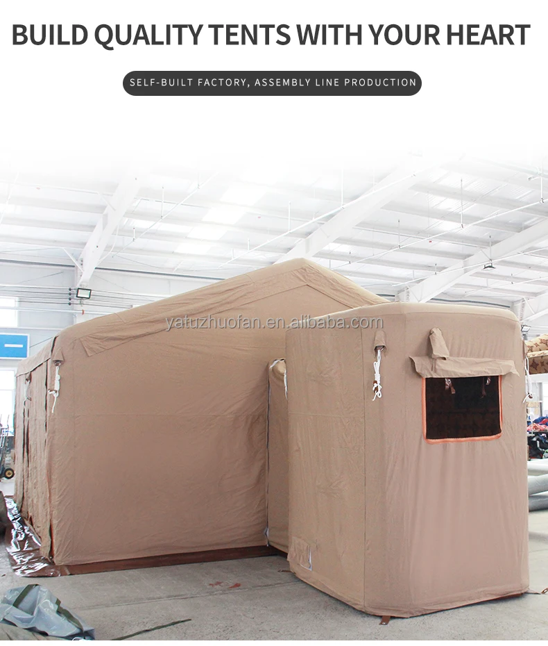5*6m Qatar Canvas Tent Waterproof Outdoor Traveling Hiking Air Tent