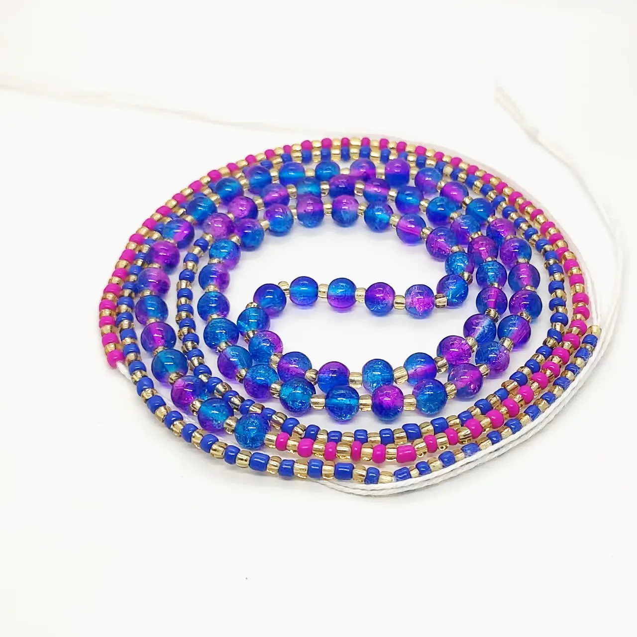 2022 New Fashion Waist Bead Chain Cotton Lace Up African Waist Bead