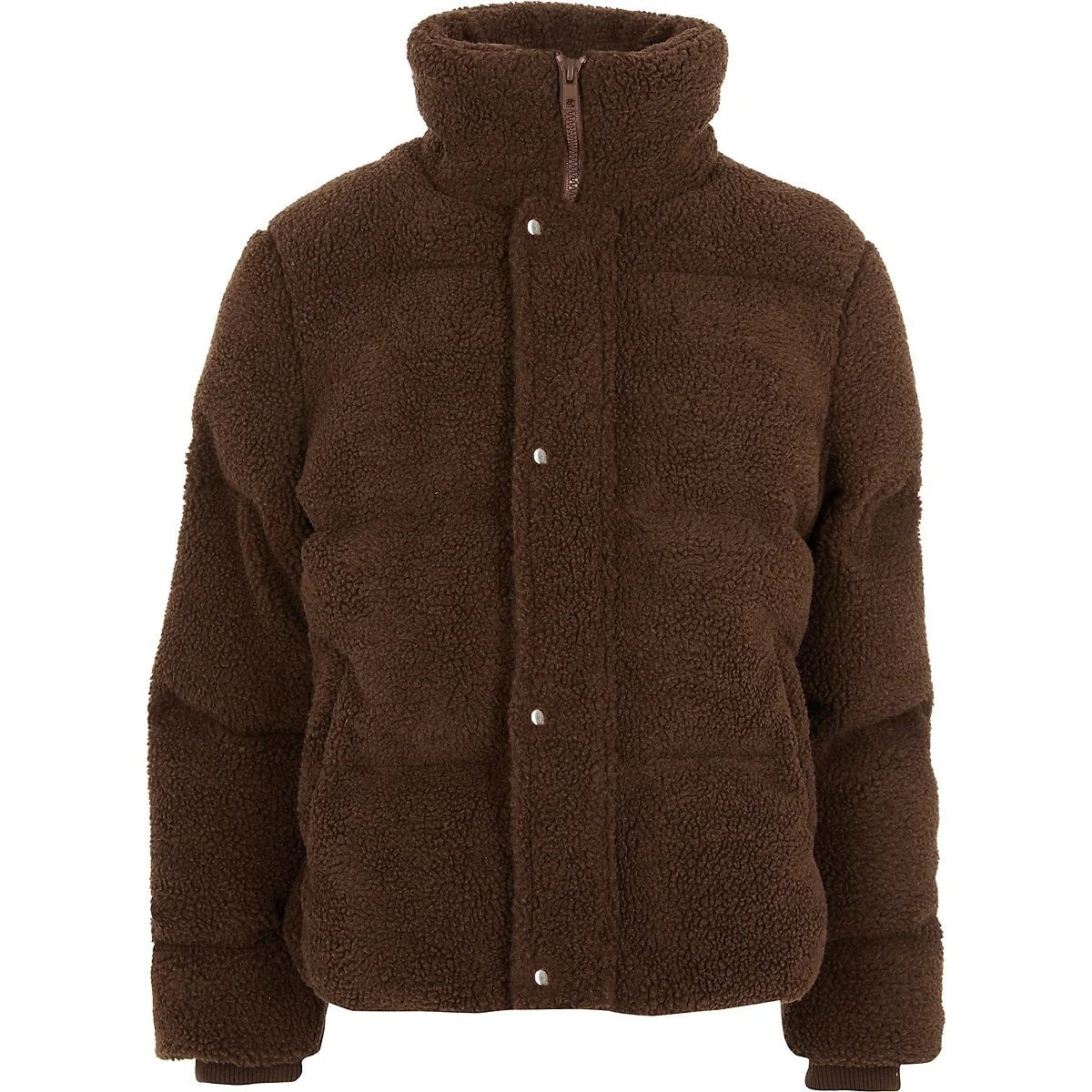 2021 New Designs Custom Winter Thick Polar Fleece Soft Shell Jacket Warm Brown Puffer Coat