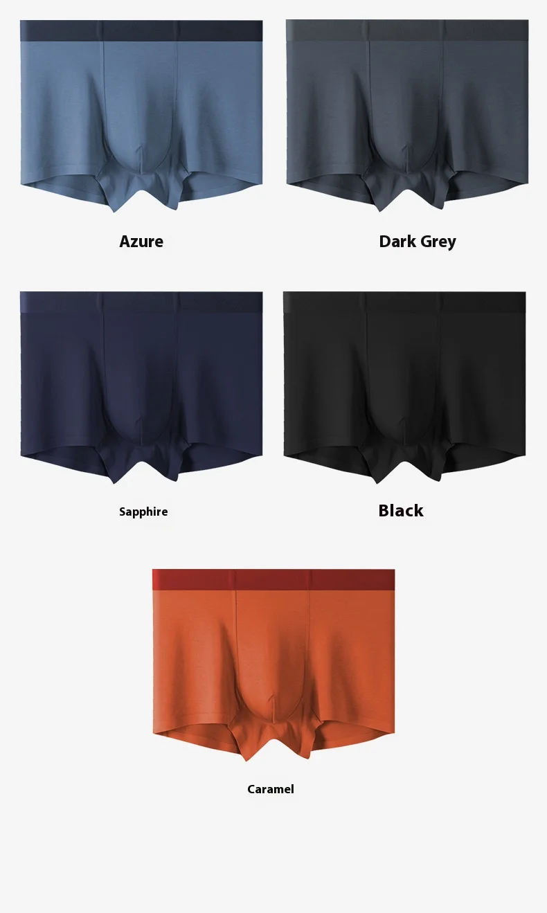 New Arrival Men's Underwear Breathable  Antibacterial Modal Men's Boxer Briefs Modal Men's Underpants Custom OEM Supplier