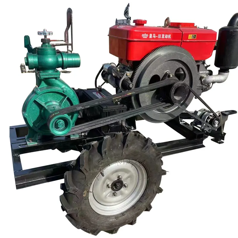 Spray Gun Irrigation diesel Pump with Movable 4 Wheels Agricultural Drainage Diesel Engine Mobile Water Pump Truck
