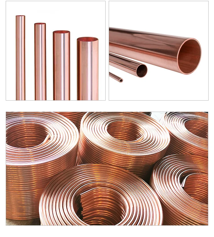 Custom Size Copper Pipe 15mm Tube 3/8" Insulated Copper Pipes For Air