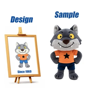 Shengye Custom EN71 CPC 8-10-12-14 Inch Plush Animal Dog Toy Character PP Cotton Plushies Manufacturer Custom Embroidery Plush